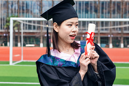 校园操场大学女生毕业背景