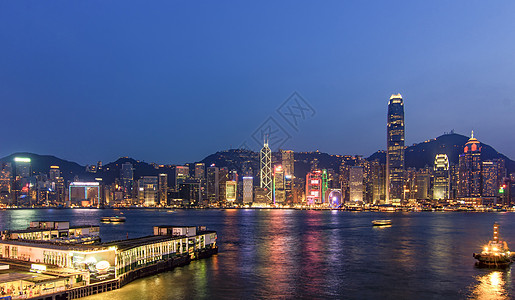 维多利亚港夜景香港维多利亚港背景