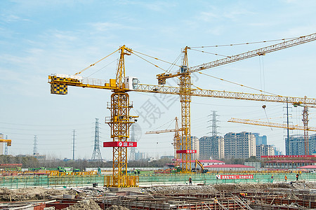 建筑工地塔吊背景图片