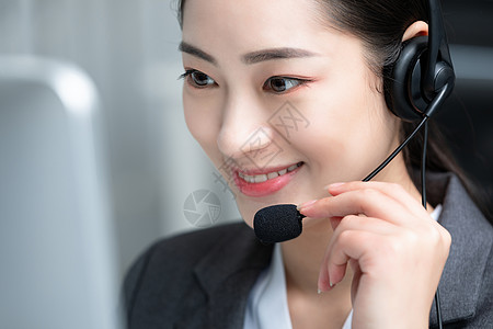 联系服务话务员客服美女背景