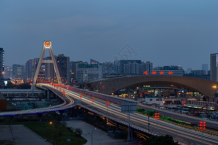 成都火车南站成都市成都南站夜景背景