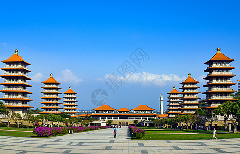 台湾风格台湾佛光山风景背景