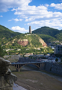 延安宝塔山背景图片