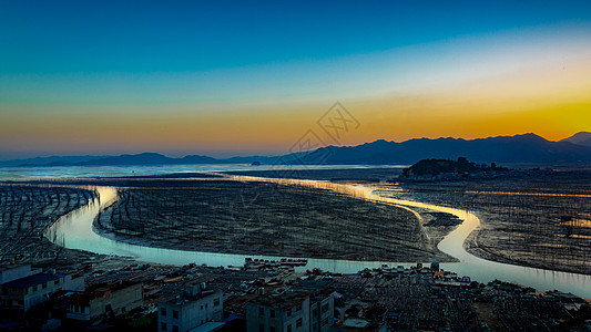 霞浦五彩S弯背景图片