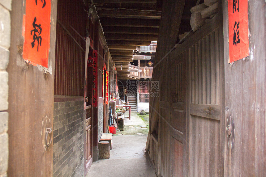 福建永定土楼内部一角
