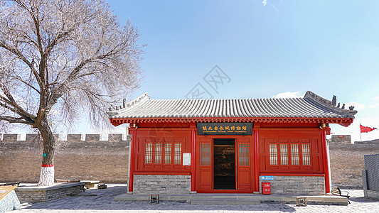 红色长城镇北台长城博物馆背景