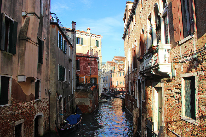 威尼斯城市河道图片