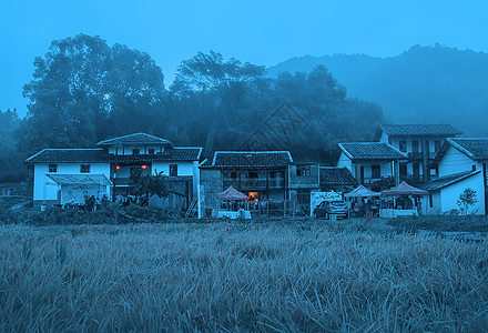 福清雨夜背景图片