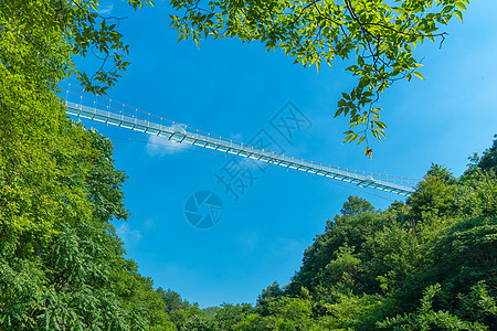 水边栈道湖北恩施旅游景区的玻璃天桥背景