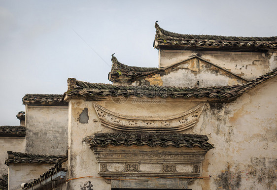 西递古村落建筑图片