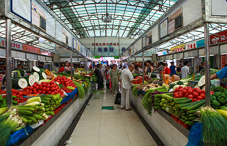 菜市场买菜购物高清图片