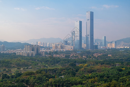 深圳莲花山公园天际线高清图片