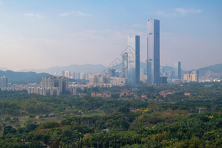 深圳莲花山公园天际线背景图片