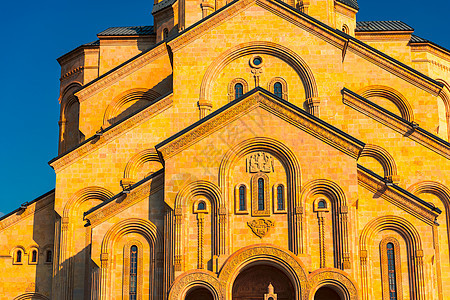 格鲁吉亚圣三一大教堂特写图片