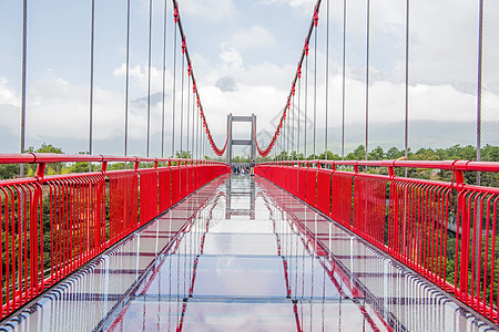 玻璃吊桥背景图片