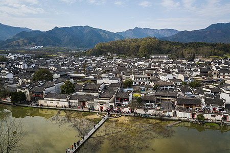 航拍宏村图片