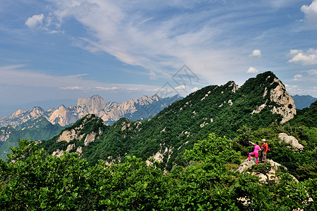 远眺华山自然风光背景