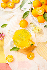 金桔茶蜂蜜柠檬干高清图片