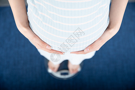 孕期体重孕妇妈妈称重背景