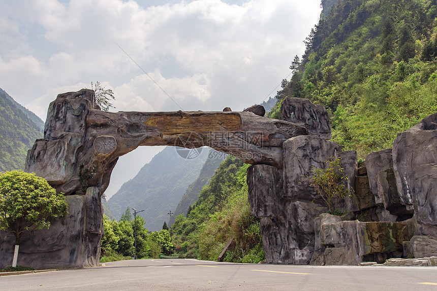 石头造型大门图片