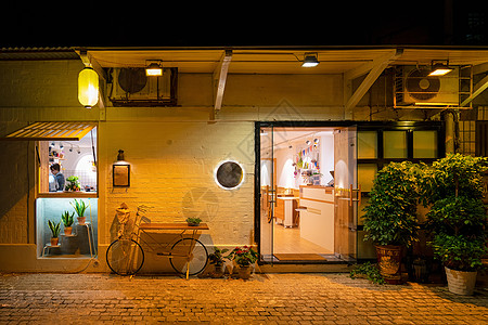 日餐厅街头日式居酒屋背景