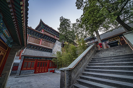 北京八大处中式建筑背景