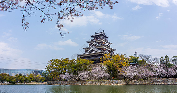 日本广岛市广岛城高清图片