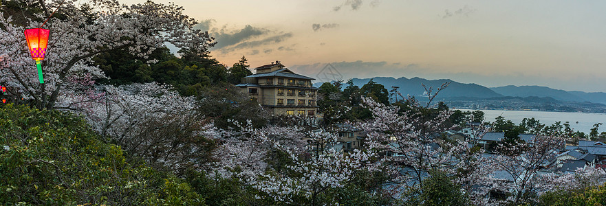 日本城市日本广岛濑户内海背景