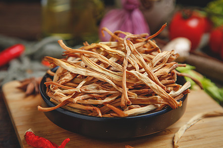 野生黄花菜野生食材高清图片