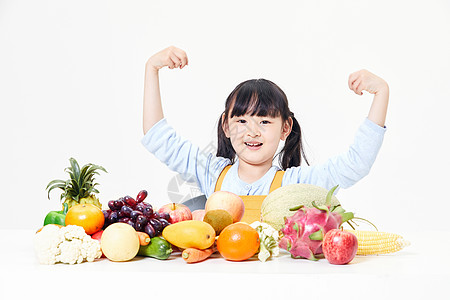 健康快乐儿童健康饮食背景