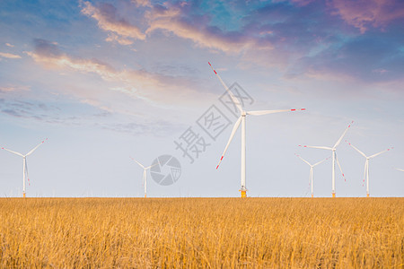 工业生活素材风力发电机背景