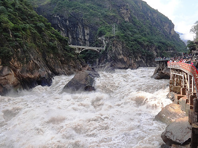 云南金沙江三股水虎跳峡背景图片