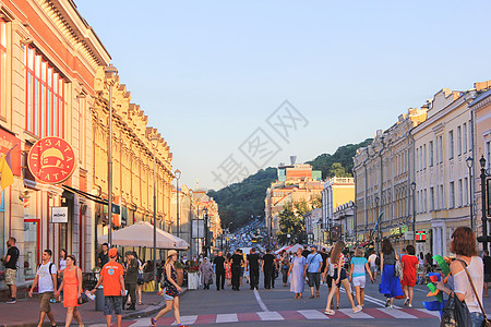 欧洲街乌克兰首都基辅街道背景