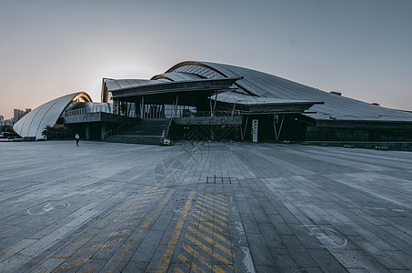 合肥大剧院空旷的路面高清图片