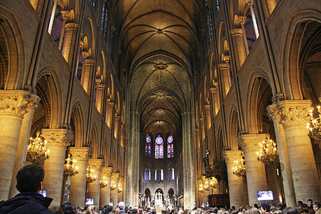 巴黎圣母院法国巴黎圣母院大教堂高清图片