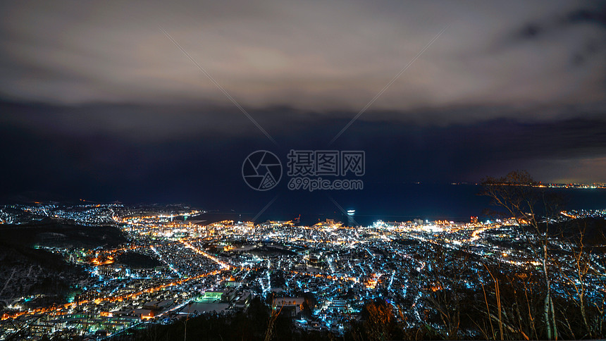 北海道小樽夜景图片