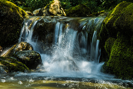 吊水楼瀑布溪流小瀑布背景