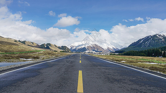 新疆交通新疆雪山公路背景