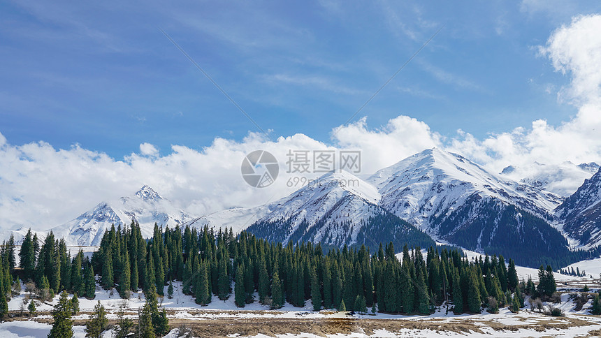 新疆伊犁乔尔玛雪山风光图片