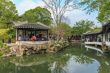 苏州著名旅游景点拙政园高清图片