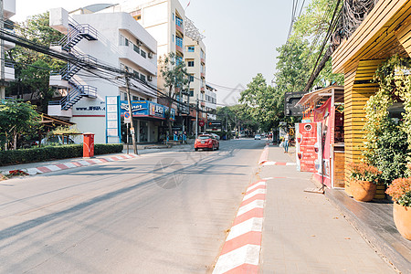 泰国清迈城市街道高清图片