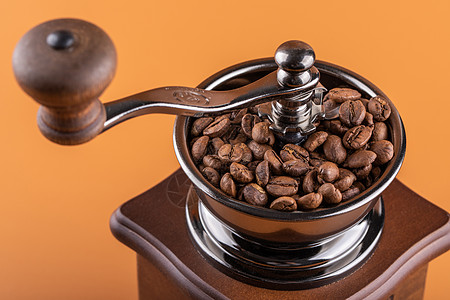 咖啡手摇磨豆机背景图片