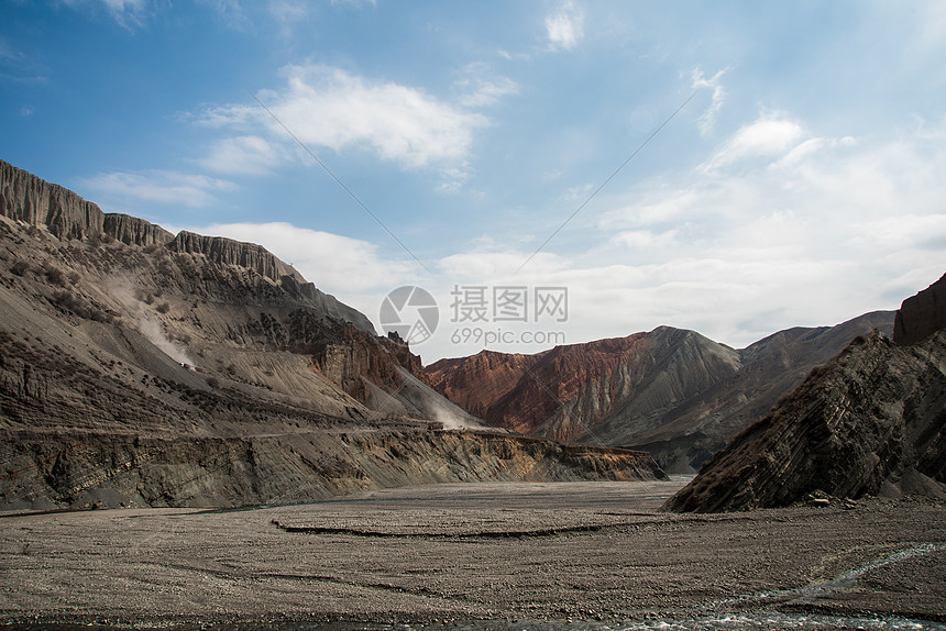 自然景观戈壁雅丹河谷悬崖纹理素材背景图片