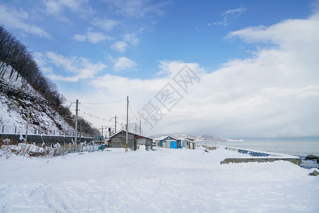 日本北海道朝里风光背景