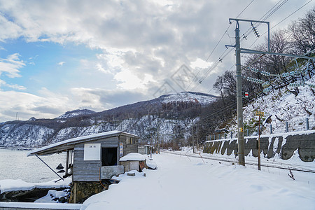 日本北海道朝里风光背景