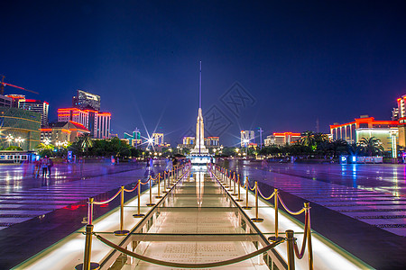 南昌八一纪念馆南昌八一广场夜景背景