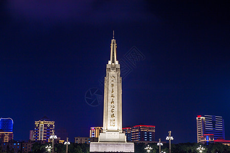 南昌八一起义南昌八一广场夜景背景