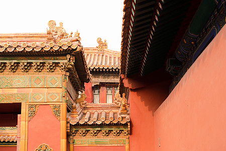 宫门一角北京紫禁城建筑特写背景