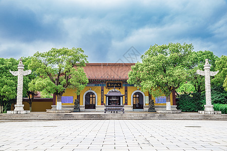 华表白鸽南昌万寿宫风景区背景