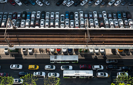 路面交通与轨道交通背景图片